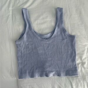 Urban Outfitters Light Blue Ribbed Tank Top